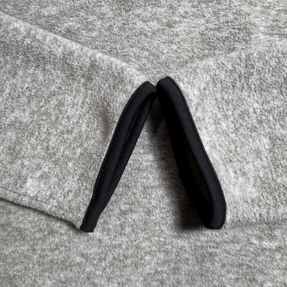 G.H. Bass & Co Mens Quarter Snap Fleece Sweater Heathered Gray/Green w/black S - Picture 10 of 16